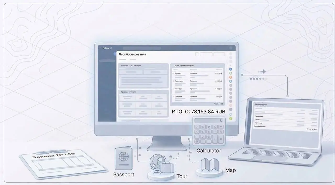Калькулятор и лист бронирования туристических поездок в Bitrix24 Калькулятор и лист бронирования туристических поездок в Bitrix24